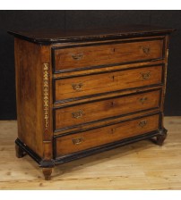  Antique Lombard chest of drawers in wood from 18th century to be restored