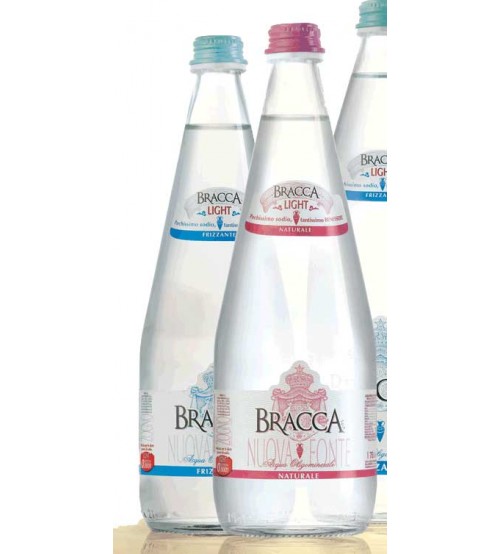 Bracca Nuova Fonte 玻璃瓶 带气泡矿泉水 750ML