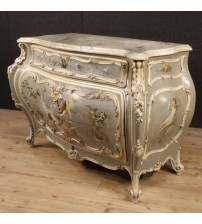 Italian dresser painted with angels and signed by Luigi Morgari