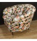 Italian design armchairs with floral fabric