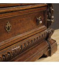  Antique Italian chest of drawers in pear wood from 18th century