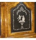 Venetian trumeau in walnut, burl walnut, rosewood, beech and fruitwood