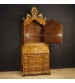 Venetian trumeau in walnut, burl walnut, rosewood, beech and fruitwood