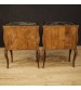 Pair of Sicilian bedside tables inlaid in violet wood
