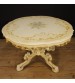 Round Venetian table in lacquered and painted wood