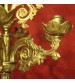 Pair of Italian candlesticks in gilt brass