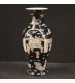 Chinese vase in chiseled and painted ceramic