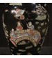 Chinese vase in chiseled and painted ceramic