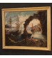 Antique Italian seascape painting from 19th century